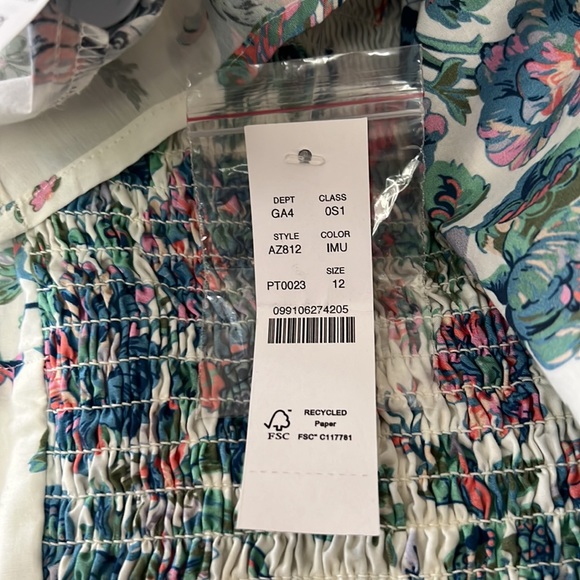 J.crew Button-front cotton poplin dress in English garden size 12 (Read Descip) - Picture 10 of 11